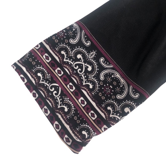 🖤 Lori M Collection Black Paisley Print Dress | Size M | Made in Canada - Picture 4 of 13